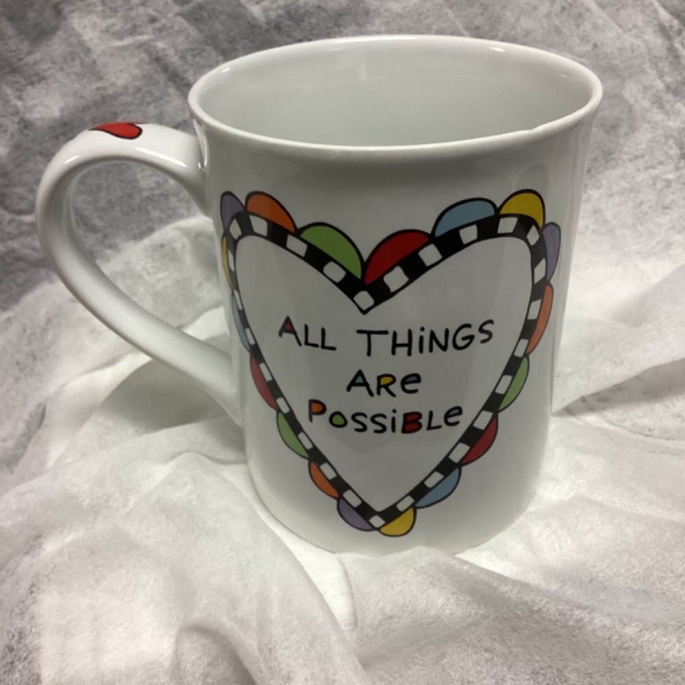 Our Name is Mud Bless Your Heart All Things Are Possible Have Faith Mug * NEW